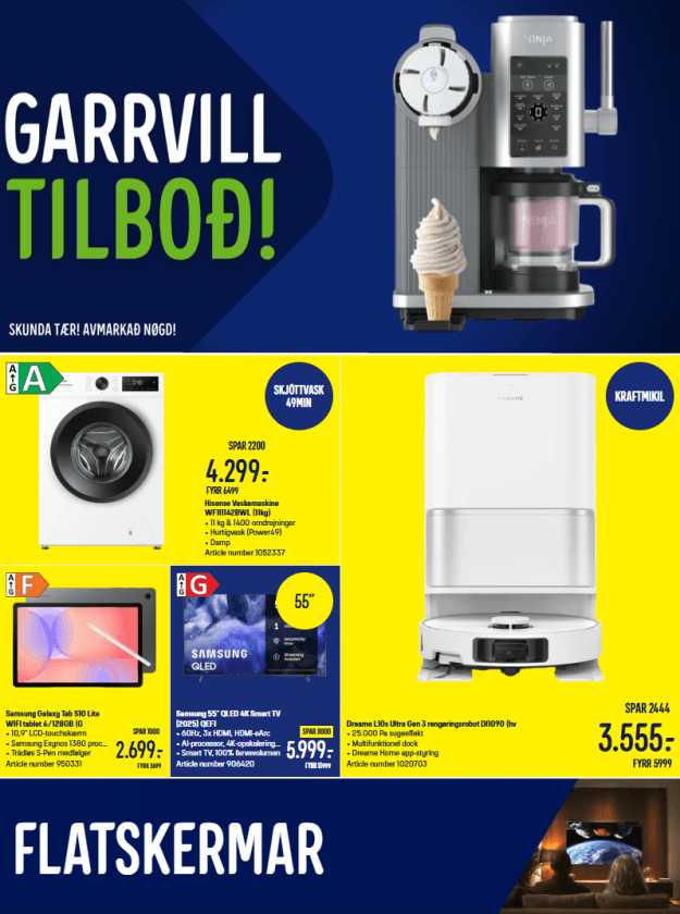 Garrvill tilboð!